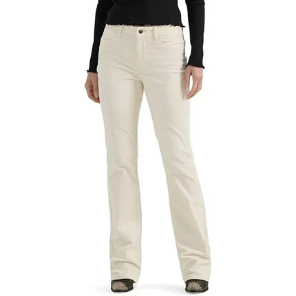High Waisted White Stretch Straight Leg Jeans