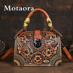 Vintage PU Wide-Strap Bucket Crossbody Bag – Large Capacity Shoulder Satchel for Women-HighTouch