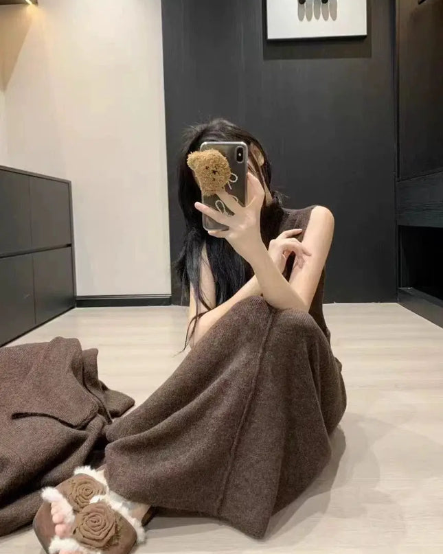 Women’s Knit Dress & Long Cardigan Set