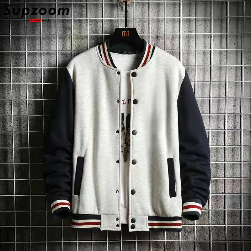 Supzoom Men’s Fleece Bomber Jacket-HighTouch