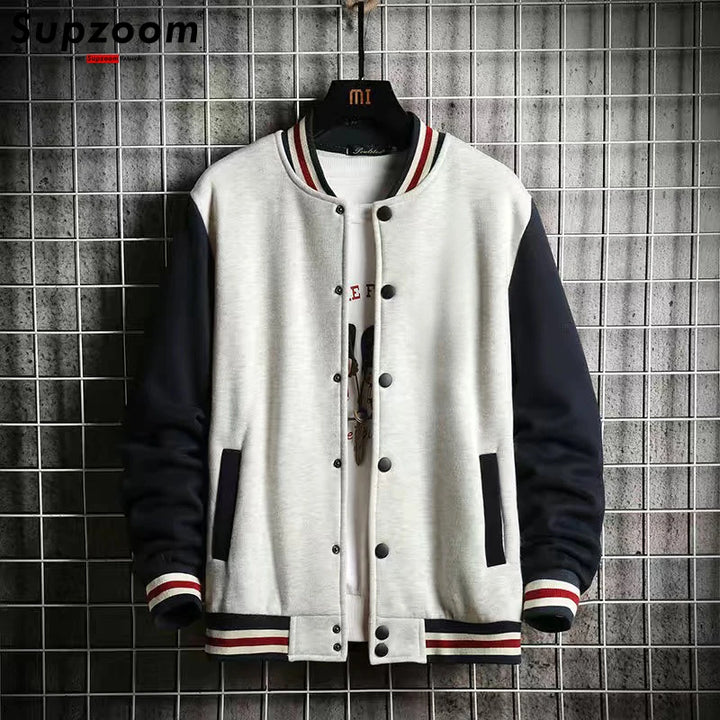 Supzoom Men’s Fleece Bomber Jacket-HighTouch