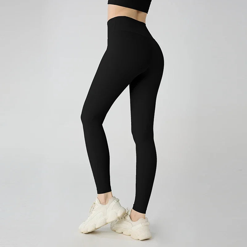 Leggings da donna per yoga a vita alta, sollevamento dei fianchi, pantaloni sportivi per corsa e ciclismo