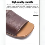 Women’s Retro Fish-Mouth Flat Sandals Casual Summer Slip-On Shoes-HighTouch