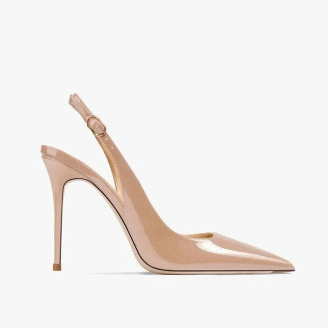 Metallic Strappy Stiletto Sandals – Glamour & Shine