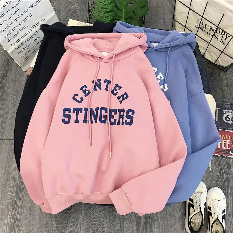 Women’s Thick Cotton Pullover Hoodie – Cozy Spring to Winter Essential