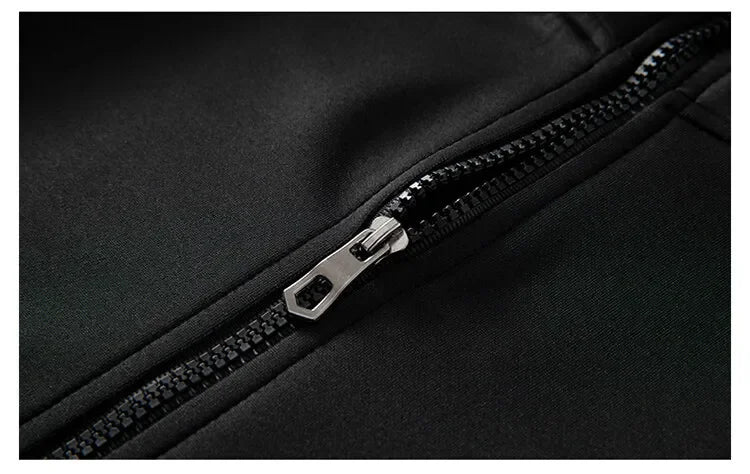 Korean Style Tracksuit for Men – Striped Zip Jacket & Jogger Pants Set