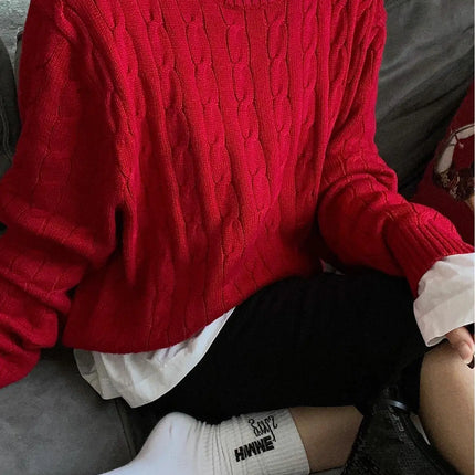 Women’s Thick Knit Oversized Pullover