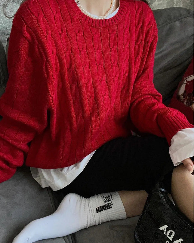 Women’s Thick Knit Oversized Pullover