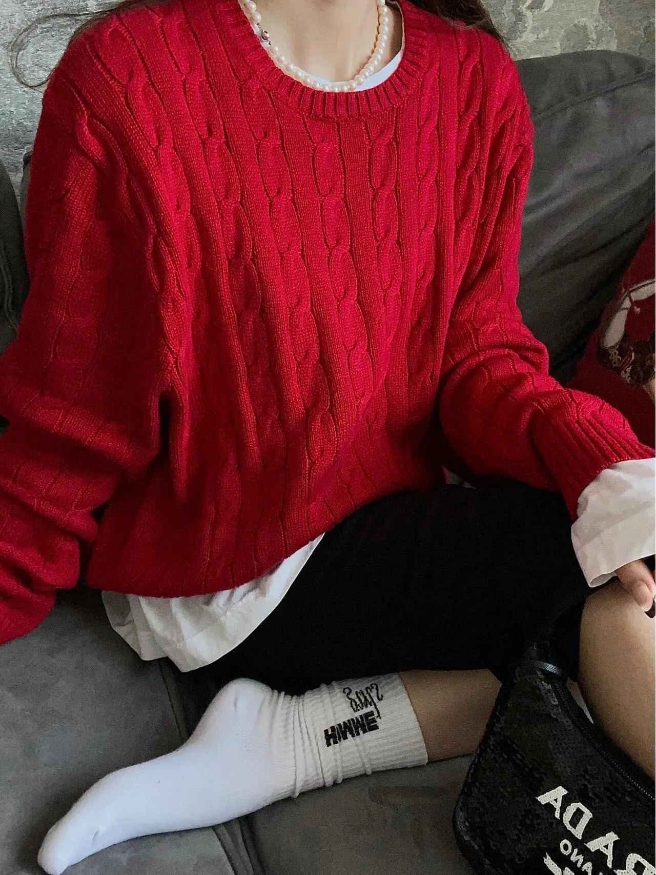 Women’s Thick Knit Oversized Pullover