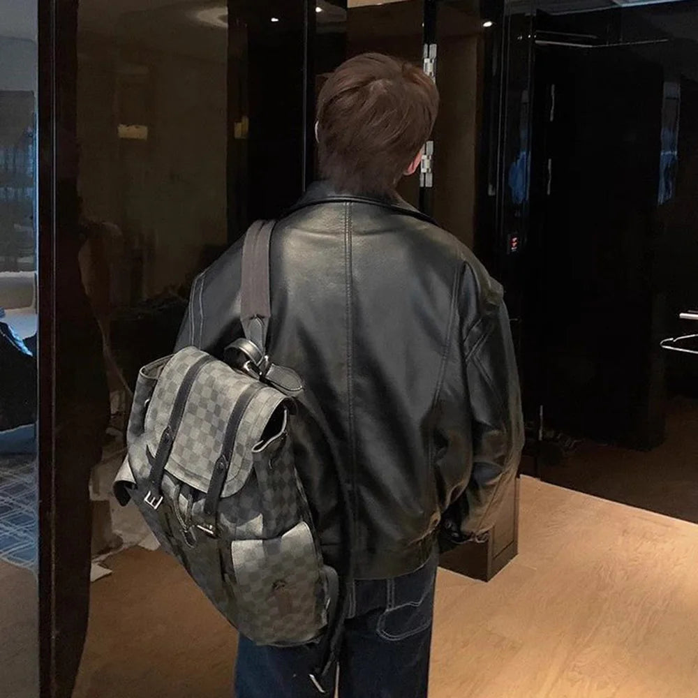 PU Strakke Pasvorm Motorjas Voor Heren