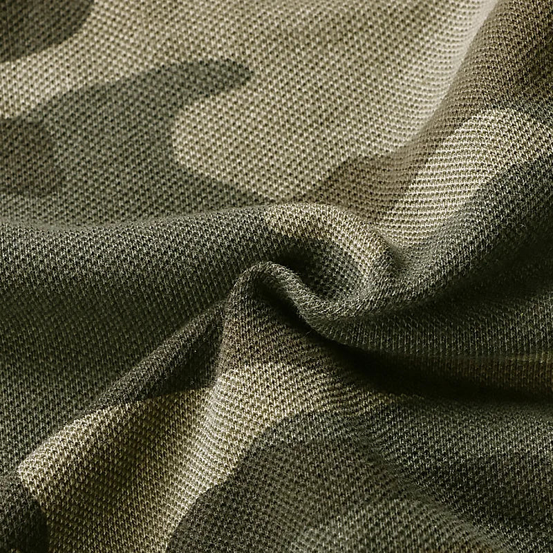 Breathable Camo Polo Tee – Summer Short-Sleeve Casual Men’s-HighTouch