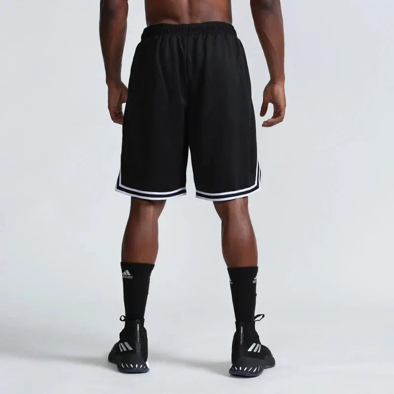SONECHOKI genou longueur basket-ball Shorts hommes rayé ample course Sport gymnase maille respirant Fitness entraînement bas mâle-HighTouch