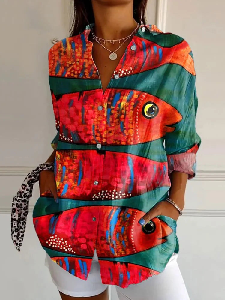 Harper | Elegant Floral Shirt & Blouse-HighTouch