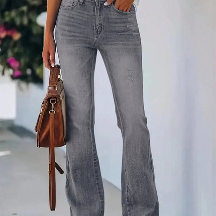 High-Waist Slimming Horn Jeans Women