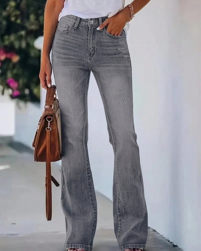 High-Waist Slimming Horn Jeans Women
