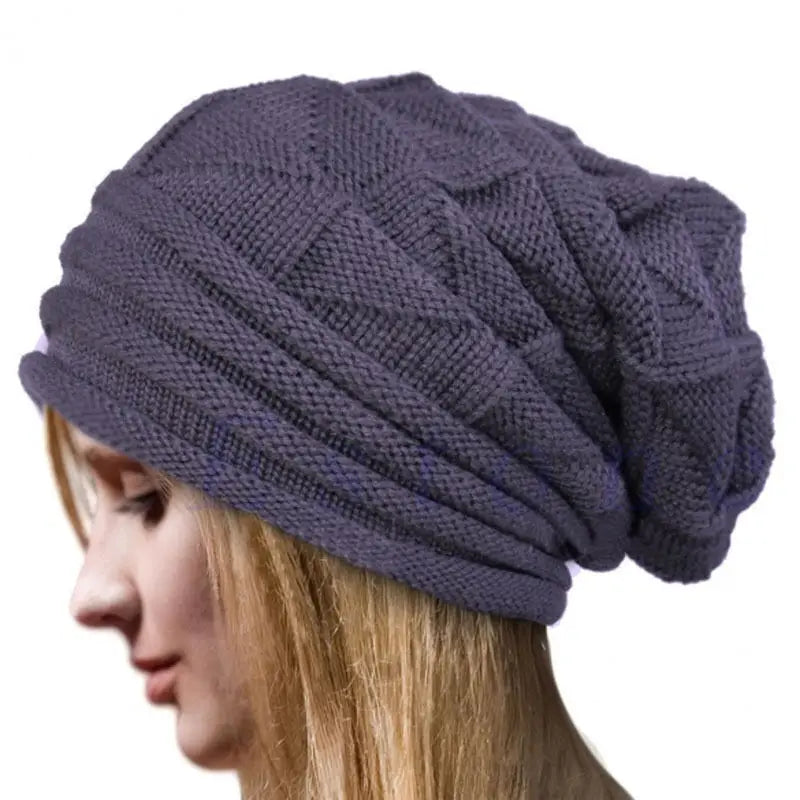 Unisex Oversized Baggy Knitted Beanie-HighTouch