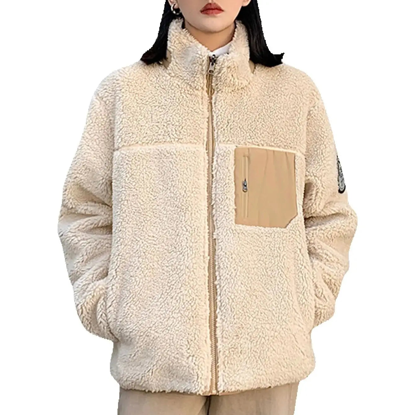 Oversized Sherpa Fleece Jacket Men