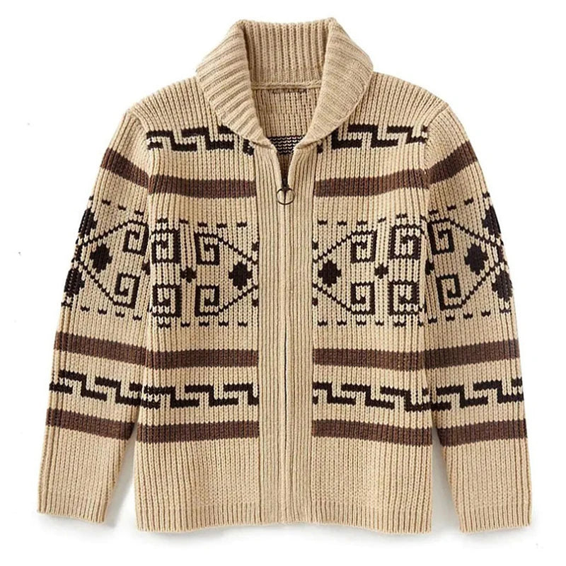 Men’s Wool -Touch Revers Knit Jacket-HighTouch