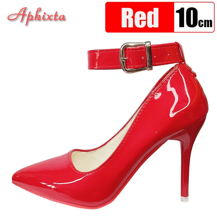 Metallic Buckle Stiletto High Heels