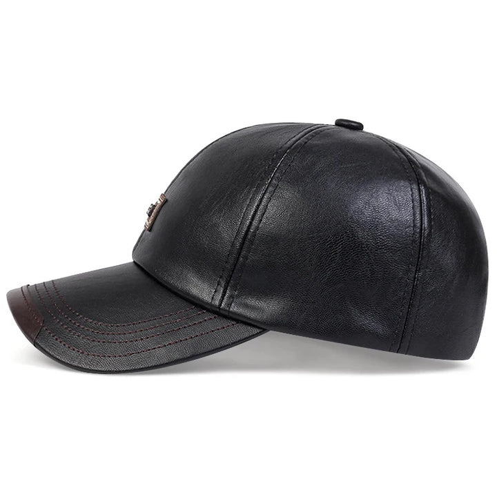 Cowhide Leather Dad Hat-HighTouch