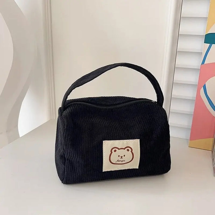Large Capacity Makeup Bag for Women - Soft Plush Cosmetic Organizer-HighTouch