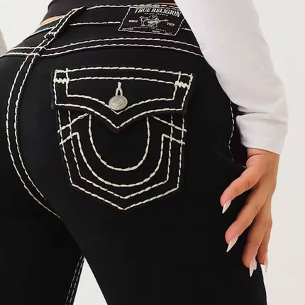 Y2K Buddha High-Waist Bootcut Jeans