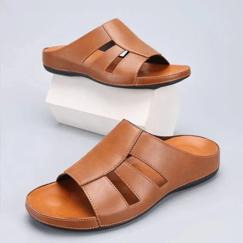Men’s Gladiator Strap Slides with Cushioned Footbed