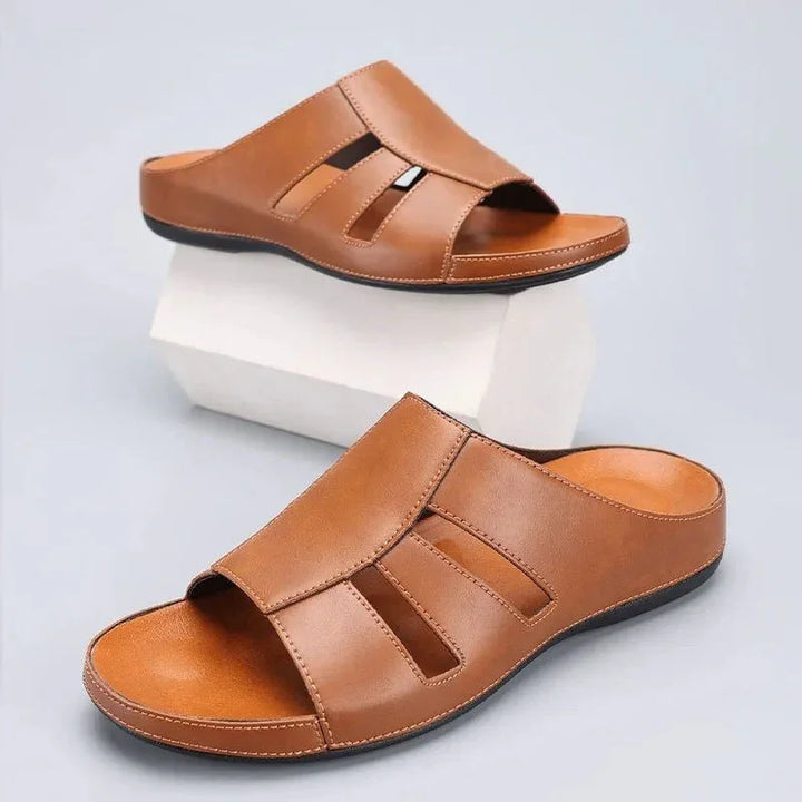 Men’s Gladiator Strap Slides with Cushioned Footbed