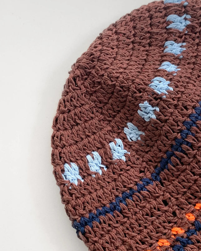 Women's Contrast Striped Knitted Fisherman Bucket Hat