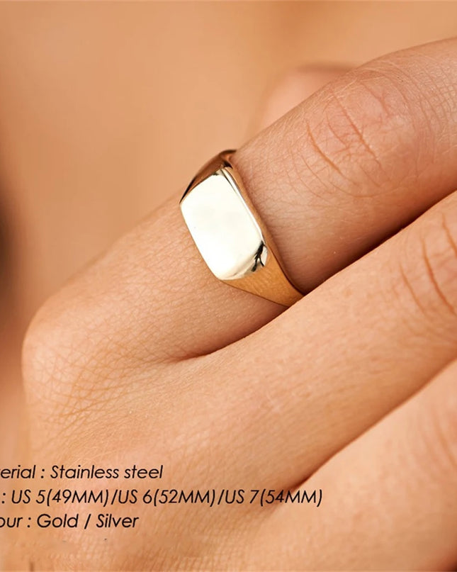 Minimalist Round Ring Gold  Colour Plated Women's Rings for Parties and Festivals
