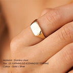 Minimalist Round Ring Gold Colour Plated Women's Rings for Parties and Festivals-HighTouch