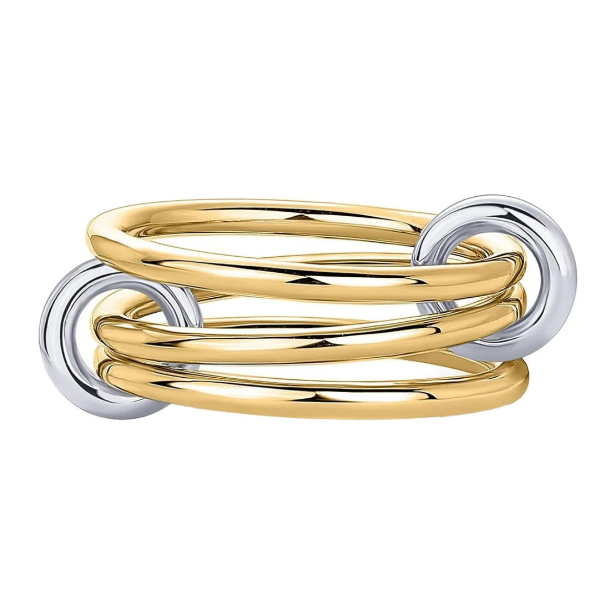 Two-Tone Hypoallergenic Copper Stackable Ring Set-HighTouch