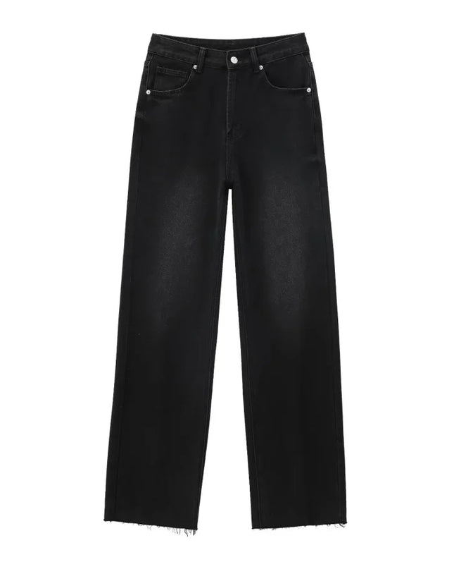 Wide-Leg High-Waist Jeans Women