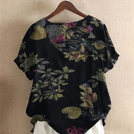 ZANZEA Floral Cotton Tunic – Summer Casual Caftan Top