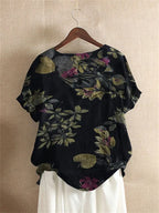 ZANZEA Floral Cotton Tunic – Summer Casual Caftan Top-HighTouch