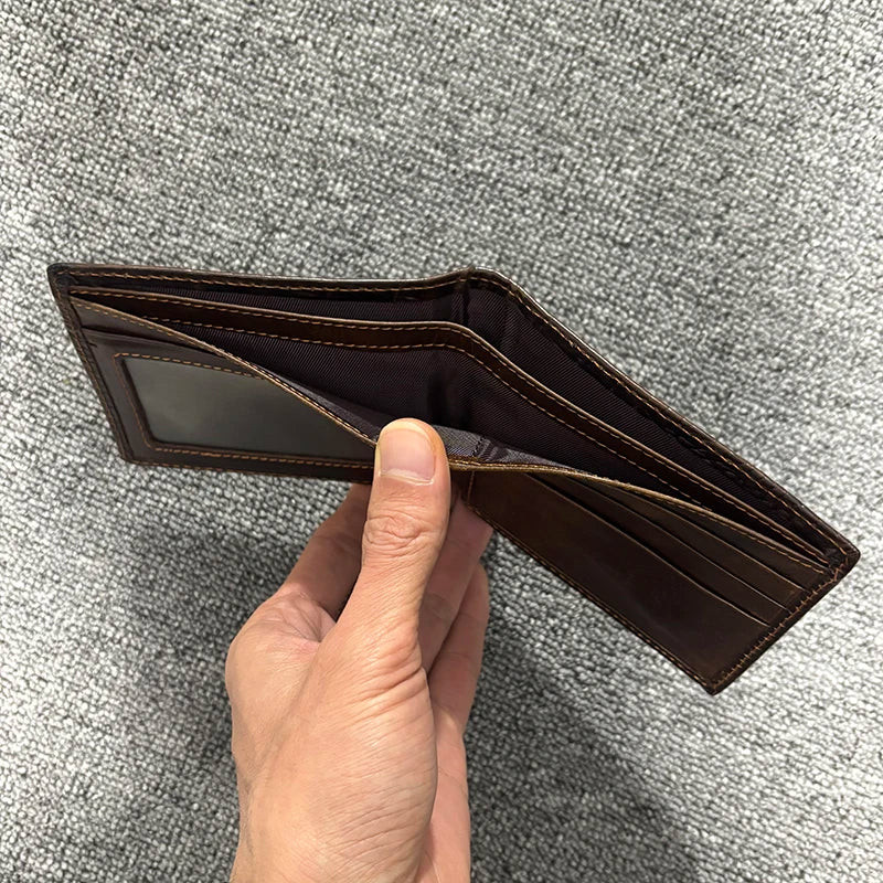 Vintage Dragon Pattern Leather Wallet