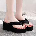 Women Fashion Wedge Flip Flops Summer Platform Shoes