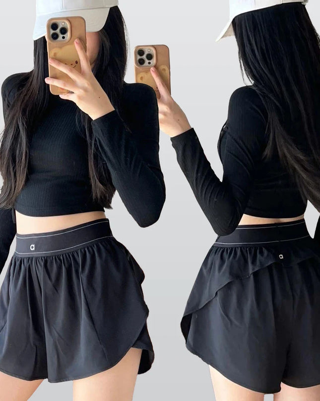 Summer Women's Thin Fast Drying Sports Shorts Elastic High Waist Loose Yoga Shorts Comfortable Yoga Running Gym Shorts