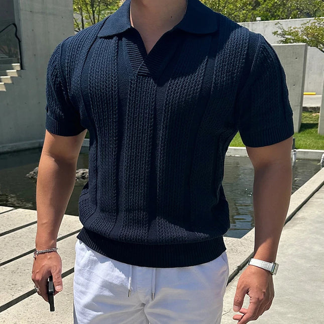 Ultra-Breathable Slim Mesh Polo Shirt for Men