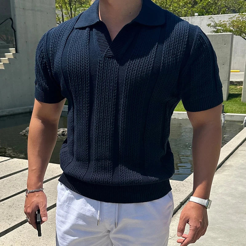 Ultra-Breathable Slim Mesh Polo Shirt for Men-HighTouch