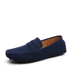 Genuine Leather Slip-On Loafers / Moccasins-HighTouch