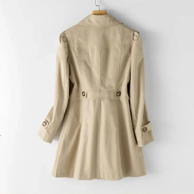 Women’s Weather-Resistant Cotton Blend Trench Coat