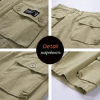 Men’s Cotton Cargo Shorts – Breezy Bermuda Jogger with Utility Pockets-HighTouch