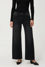 Women’s Low-Rise Wide-Leg Loose Denim Jeans – Solid Colour Spring Style-HighTouch
