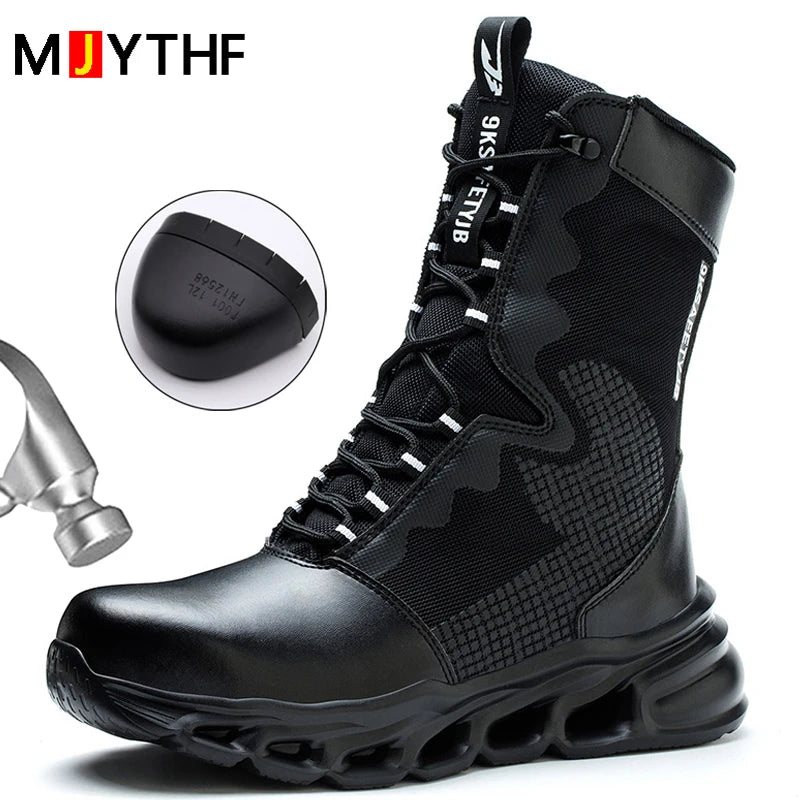 Men’s Steel-Toe Lightweight Tactical Work Boots-HighTouch