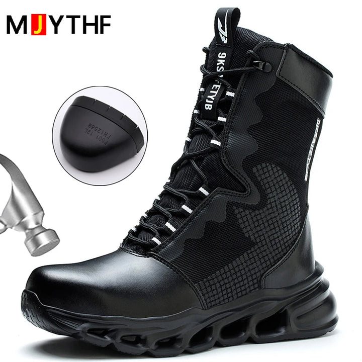 Men’s Steel-Toe Lightweight Tactical Work Boots-HighTouch