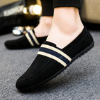 Men’s Black & Blue Slip-On Loafers-HighTouch