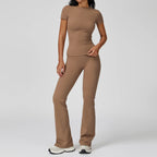 Women High Waist Yoga Set 2 Piece Fitness Gym Wear-HighTouch