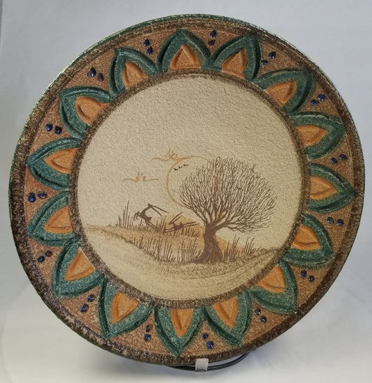 Sialk Ceramic Nature Wall Plate - HighTouch 