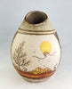 Sialk ceramic oval shaped vase - HighTouch 